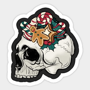 Sweet Skull Christmas Sticker